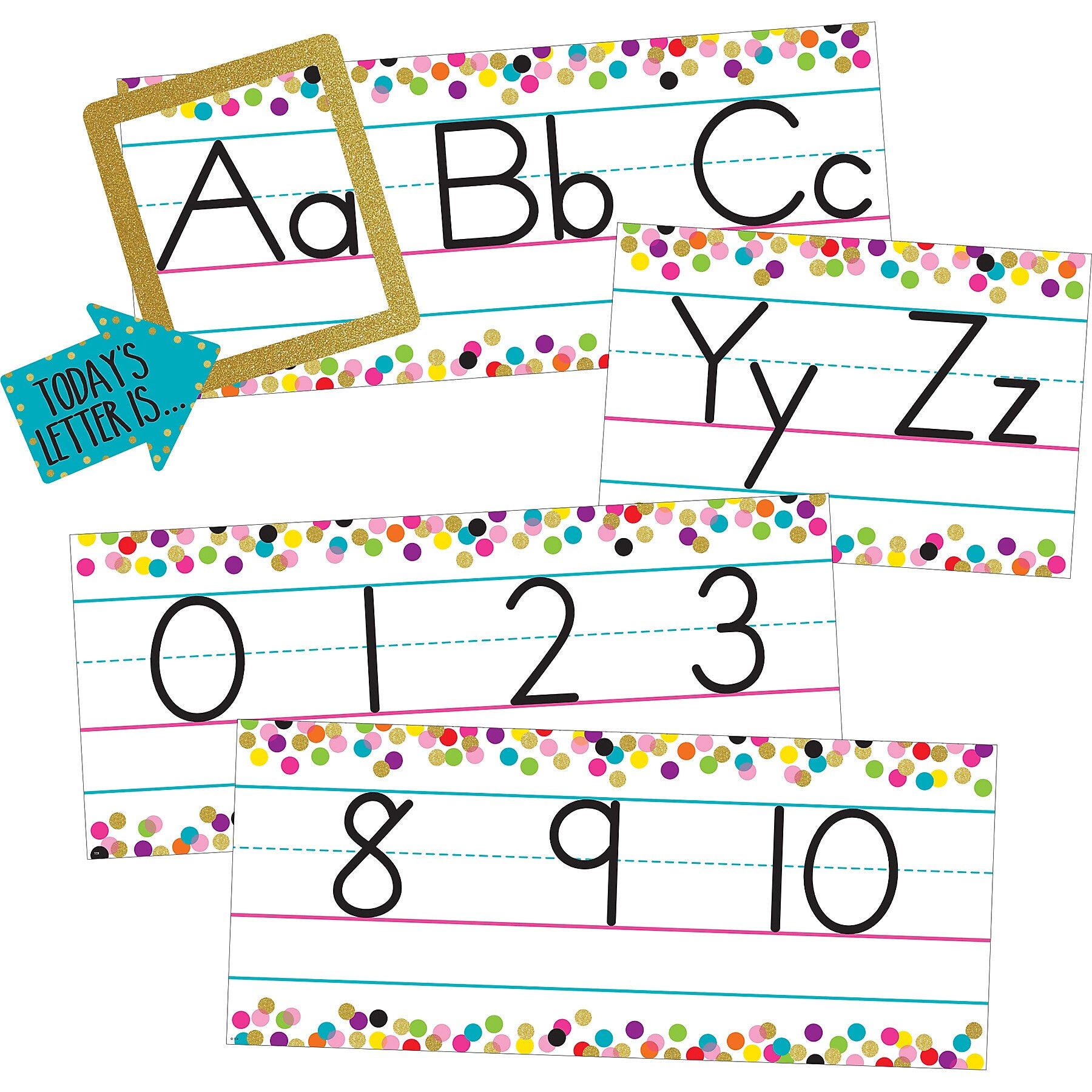 Teacher Created Resources Confetti Alphabet Line Bulletin Board Set, 2 Sets (TCR8804-2)