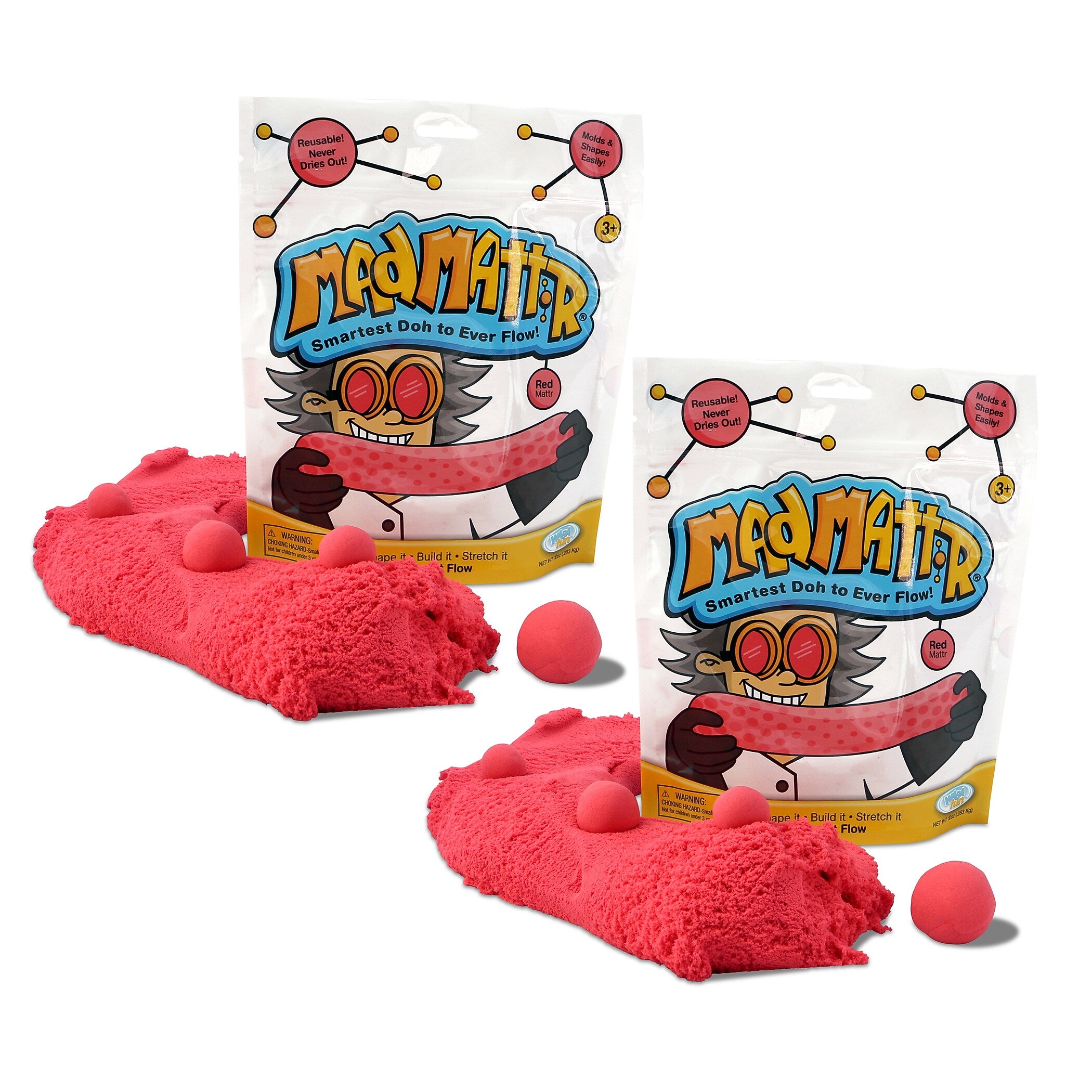 Relevant Play Mad Mattr, Red, 10 oz. Per Pack, 2 Packs (WAB210300-2)