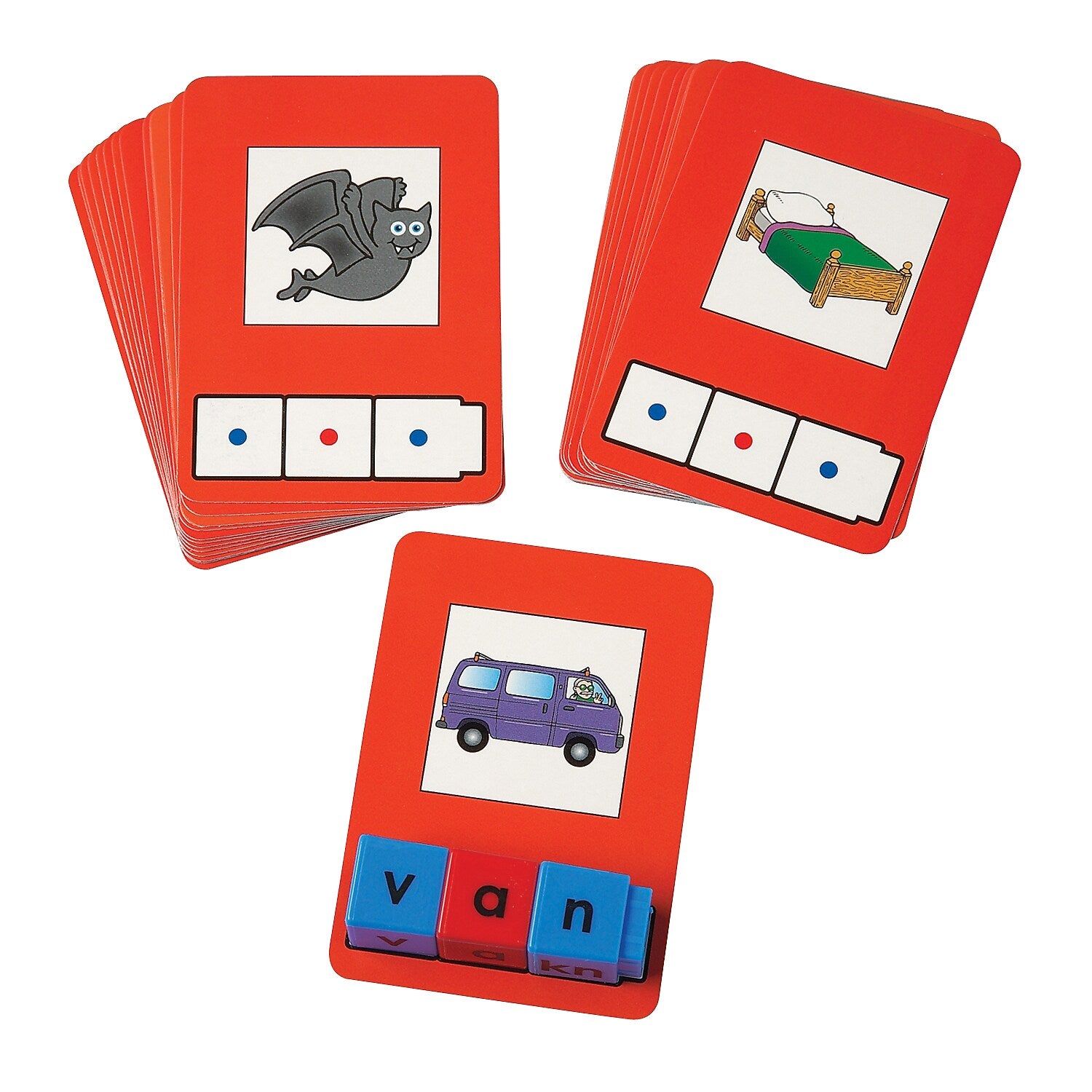 Didax CVC Word Building Cards, 24 Cards Per Pack, 3 Packs (DD-2819-3)