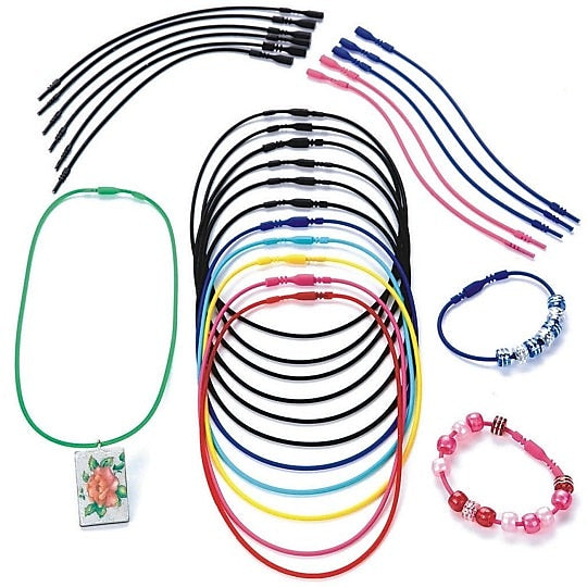 Pepperell Braiding Silkies Combo Bracelets And Necklaces, 24/Pack (SSCOMBO03)