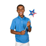 S&S Worldwide Wooden Patriotic  Pinwheel Kit, 12/Pack (CF-13055)