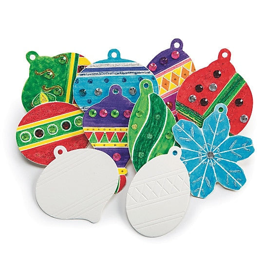S&S Worldwide Color Me Holiday Ornaments, 48/Pack (CF-13937)