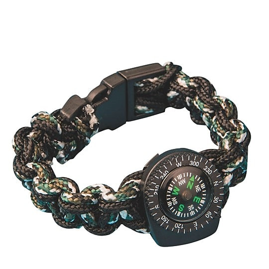Pepperell Braiding Parachute Cord Compass Bracelets, 24/Pack (SSKIT325C)