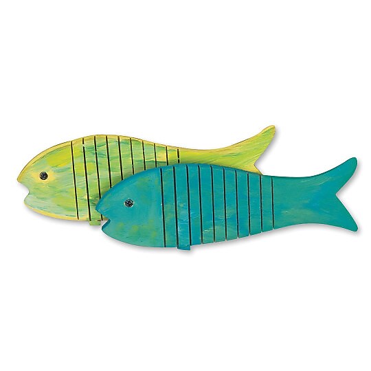 S&S Flexible Wooden Fish Craft Kit, 12/Pack (GP3221)