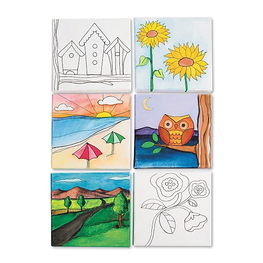 S&S White Stretched Canvas, 12/Pack (PS1398)