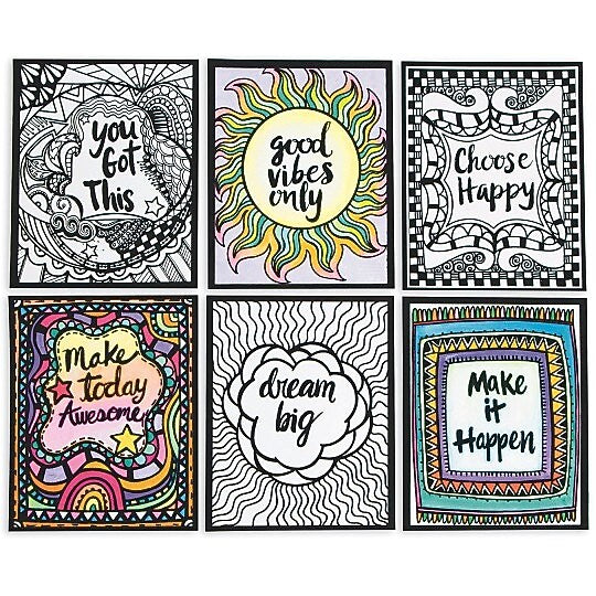 S&S Think Positive Velvet Art Posters (PS1422)