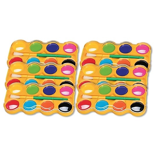 Wing Art Supplies Co Ltd, Watercolor Tray Pack With Brushes Pk/6, (PT3412)