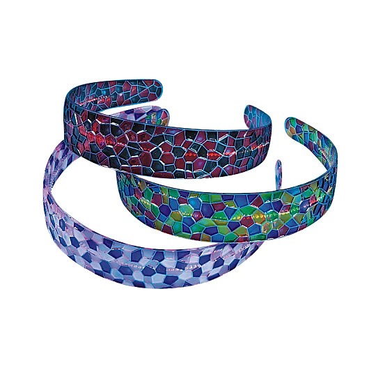 S&S Worldwide Stained Glass Headbands, Pack of 24 (SG853)