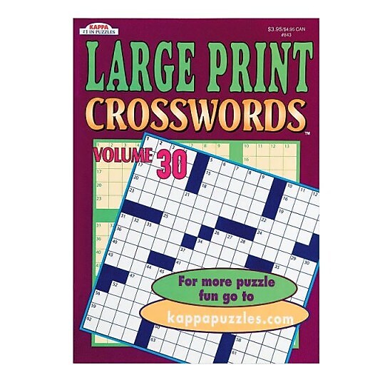 Kappa Large Print Word-Finds and Crosswords Books, 12/Pack (SL8981)