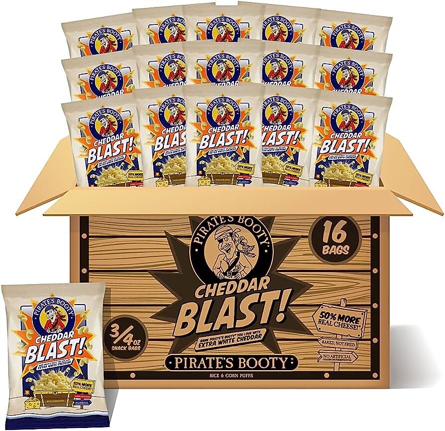 Pirate's Booty Cheddar Blast, .75oz, 16/Box (324-00002)