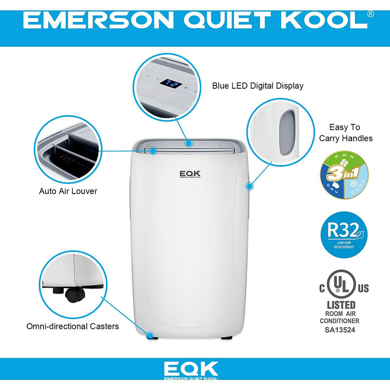 Emerson Quiet Kool SMART Portable Air Conditioner with Remote, Wi-Fi Enabled (EAPC8RSD1)