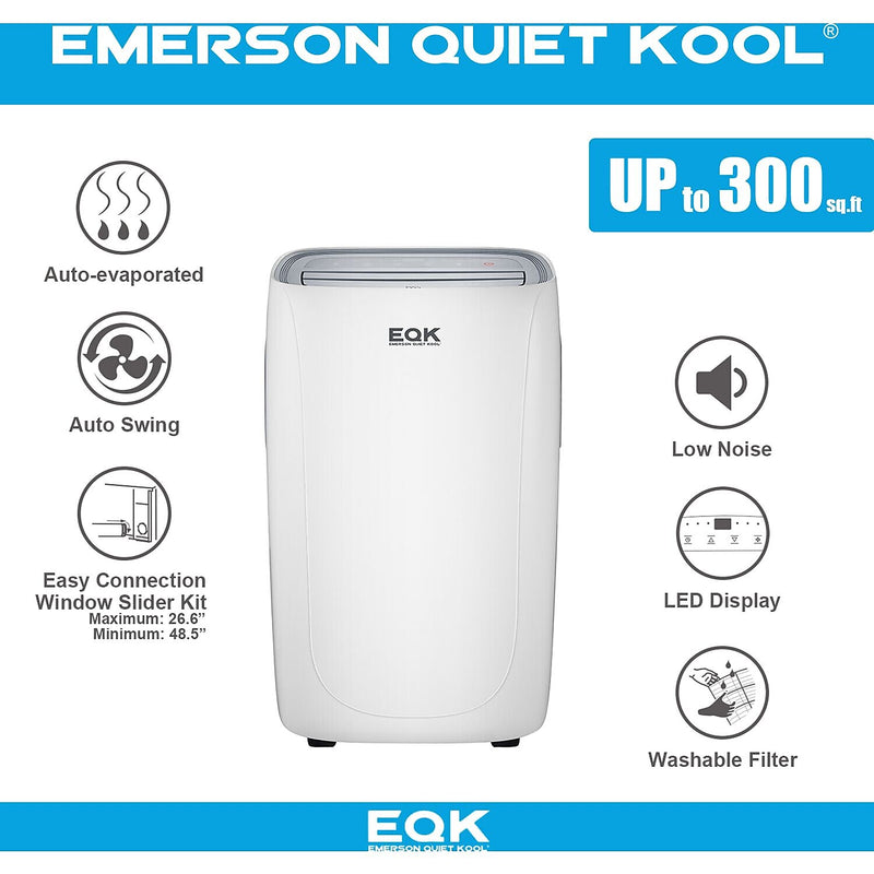 Emerson Quiet Kool SMART Portable Air Conditioner with Remote, Wi-Fi Enabled (EAPC8RSD1)