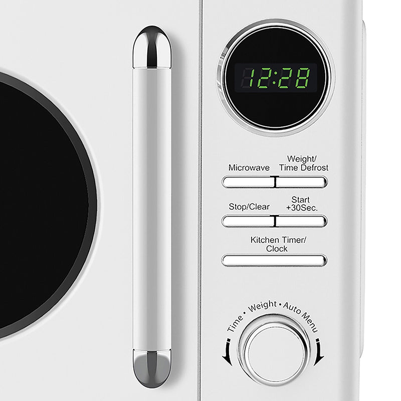 Magic Chef 0.7-Cu. Ft. 700W Retro Countertop Microwave, White (MC77CMW)