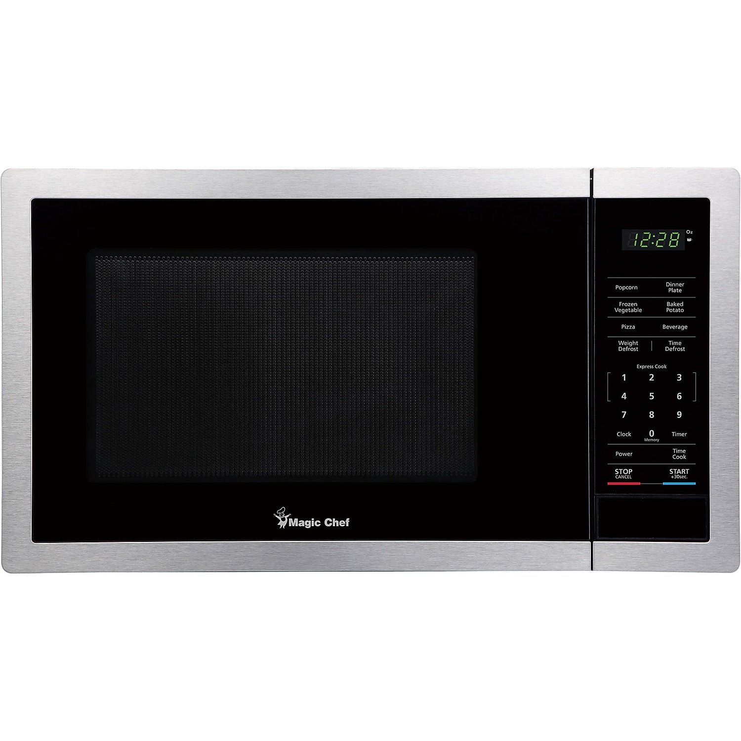 Magic Chef 0.9-Cu. Ft. 900W Countertop Digital Touch Microwave, Stainless Steel (MC99MST)