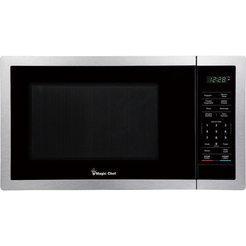 Magic Chef 0.9-Cu. Ft. 900W Countertop Digital Touch Microwave, Stainless Steel (MC99MST)