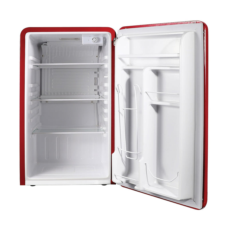 Magic Chef MCR32CHR 3.2-Cu. Ft. Retro Mini Fridge with Manual Defrost, Red