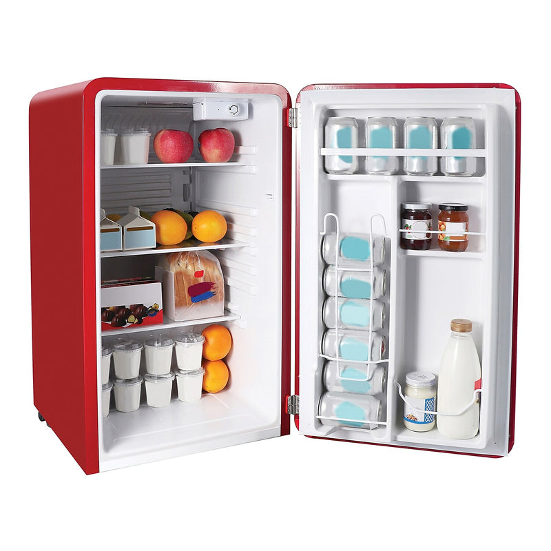 Magic Chef MCR32CHR 3.2-Cu. Ft. Retro Mini Fridge with Manual Defrost, Red