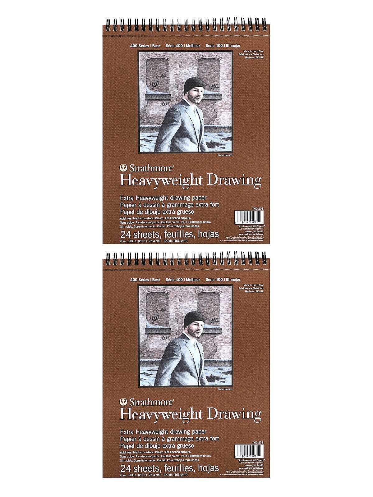 Strathmore Heavyweight Drawing Paper 8 in. x 10 in. pad of 24 sheets [Pack of 2](PK2-400-208-1)