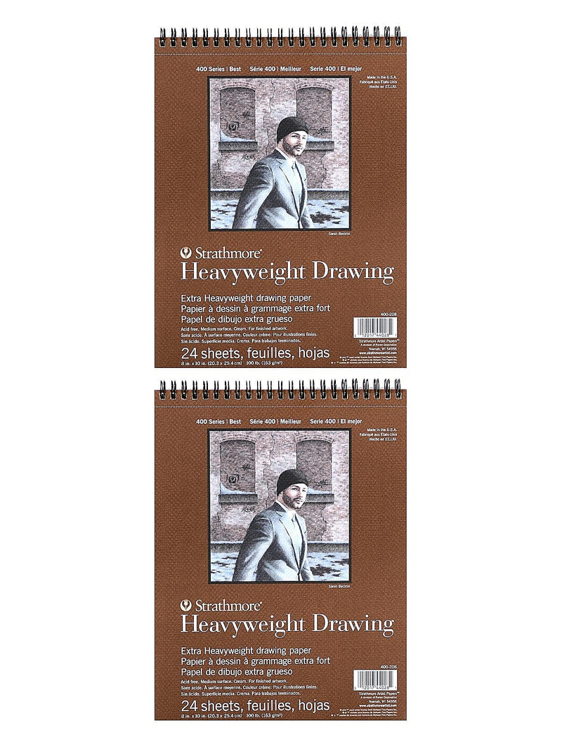 Strathmore Heavyweight Drawing Paper 8 in. x 10 in. pad of 24 sheets [Pack of 2](PK2-400-208-1)