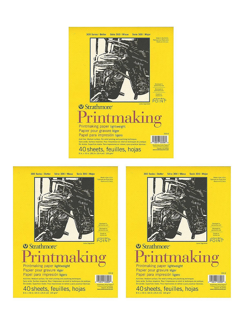 Strathmore Printmaking Paper Pads 8 in. x 10 in. 40 sheets [Pack of 3](PK3-333-8)