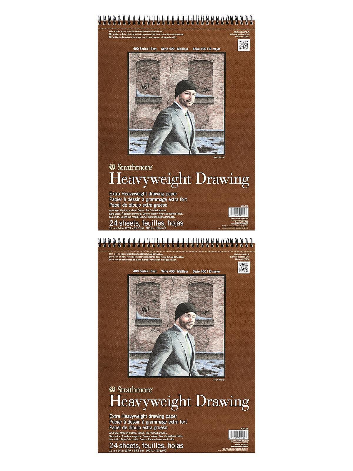 Strathmore Heavyweight Drawing Paper 11 in. x 14 in. pad of 24 sheets [Pack of 2](PK2-400-211-1)
