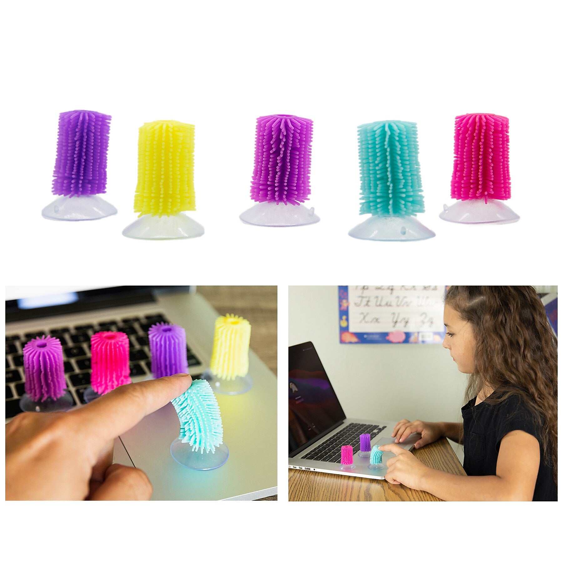 Bouncyband Flick Sticks Sensory Fidget Toy, Assorted Colors, 10/Pack (BBAFDST)