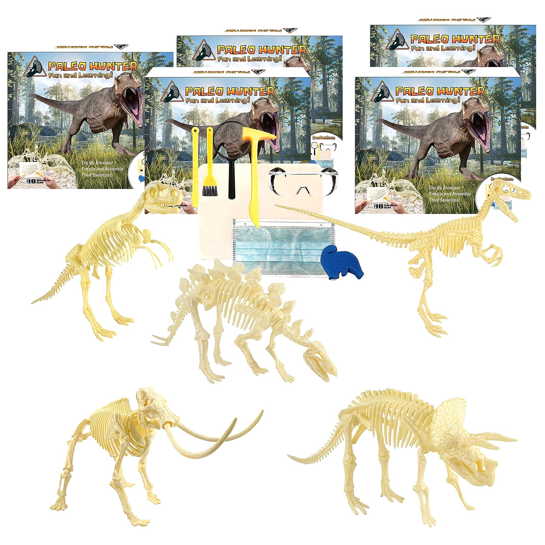 Hamilton Buhl Paleo Hunter All Five Dinosaurs Dig Kit (HECPHKIT5)