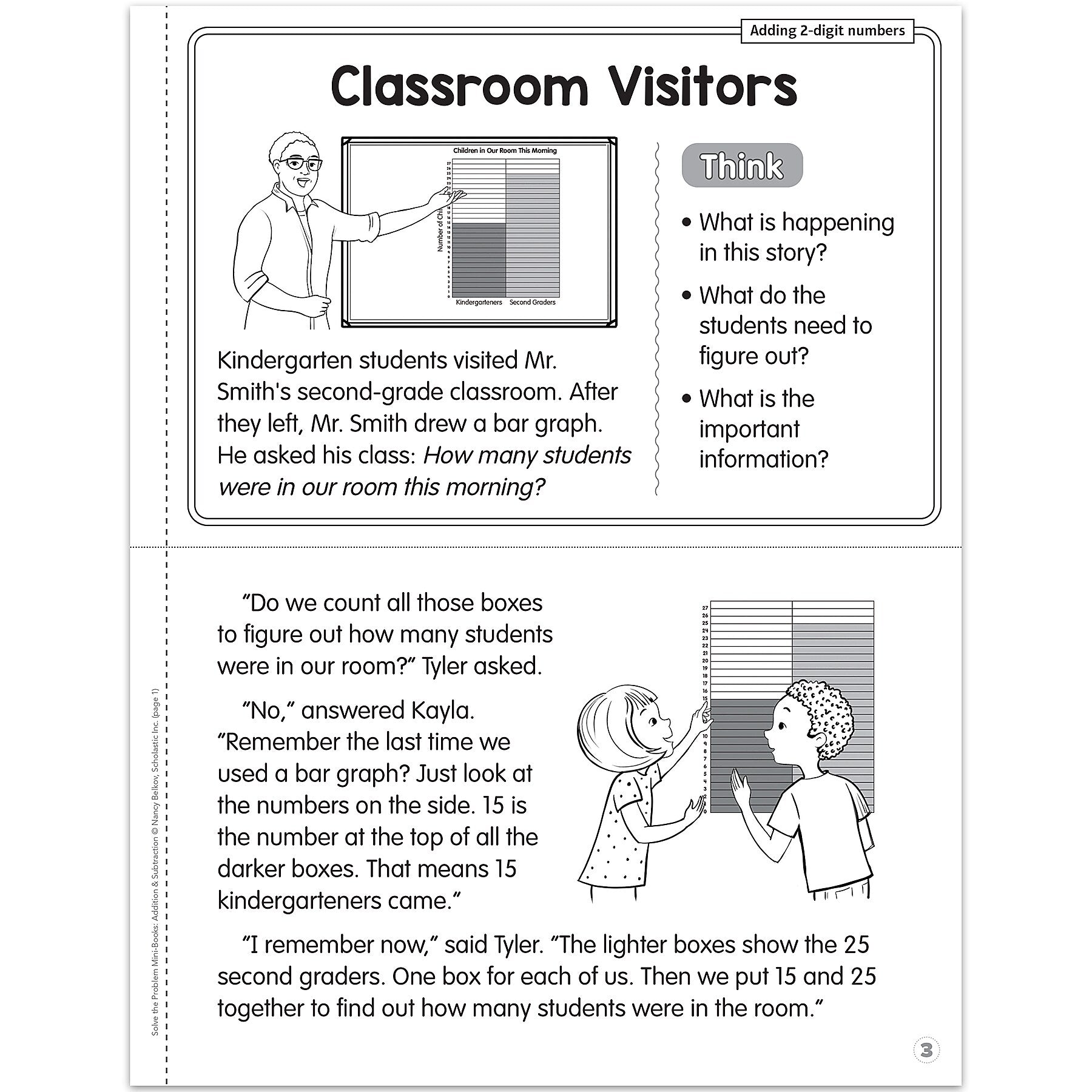 Scholastic Grades 1-3 Solve-the-Problem Mini Books: Addition & Subtraction Workbook