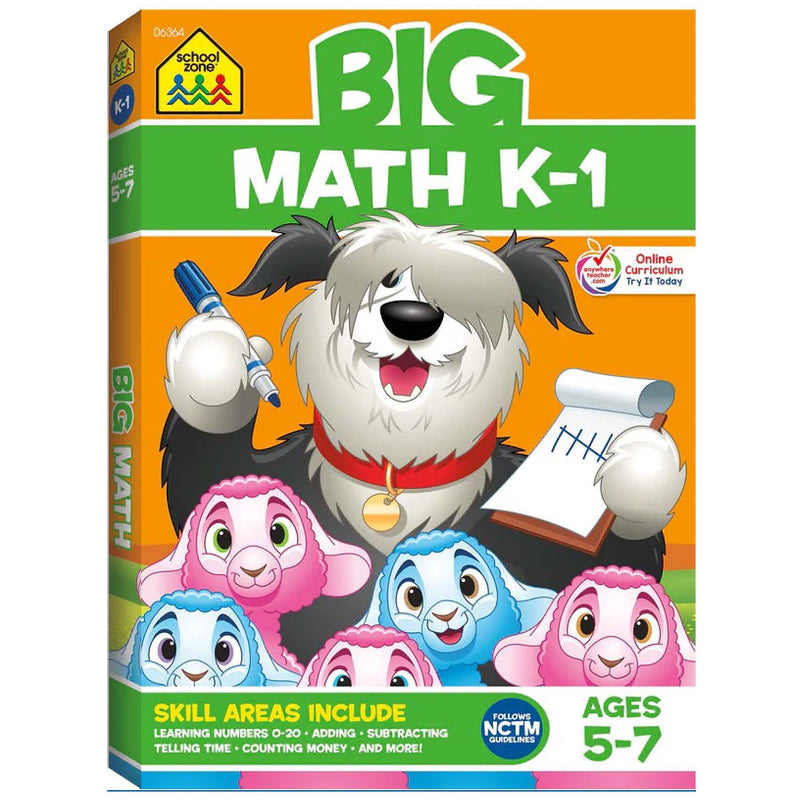 School Zone Grades K-1 Big Math Workbook