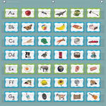 Teacher Created Resources Calming Blue 7-Pocket Chart, 28" x 28" (TCR20101)