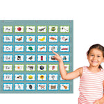 Teacher Created Resources Calming Blue 7-Pocket Chart, 28" x 28" (TCR20101)