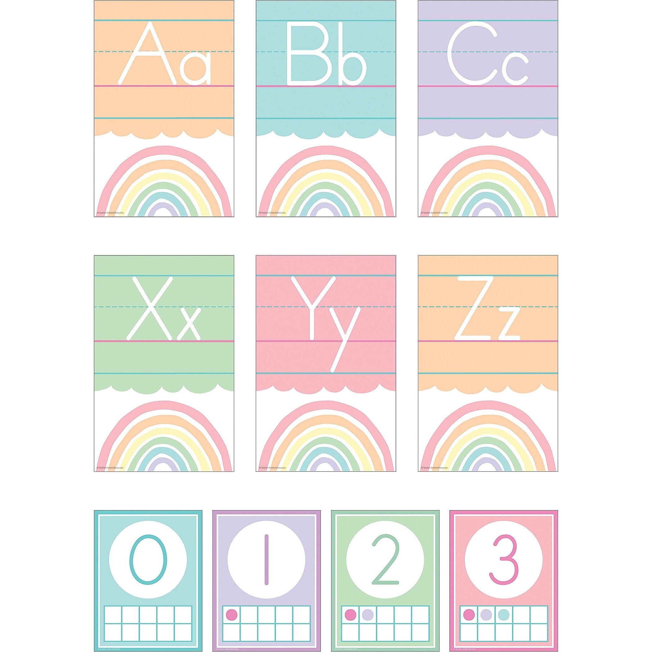 Teacher Created Resources Pastel Pop Alphabet Bulletin Board Set, 37/Set (TCR8409)