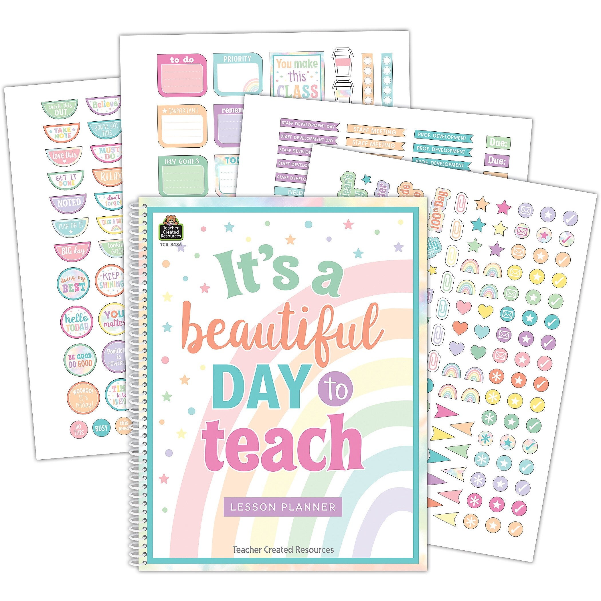 Teacher Created Resources Pastel Pop Lesson Planner, 8.5" x 11", 160 Pages (TCR8436)