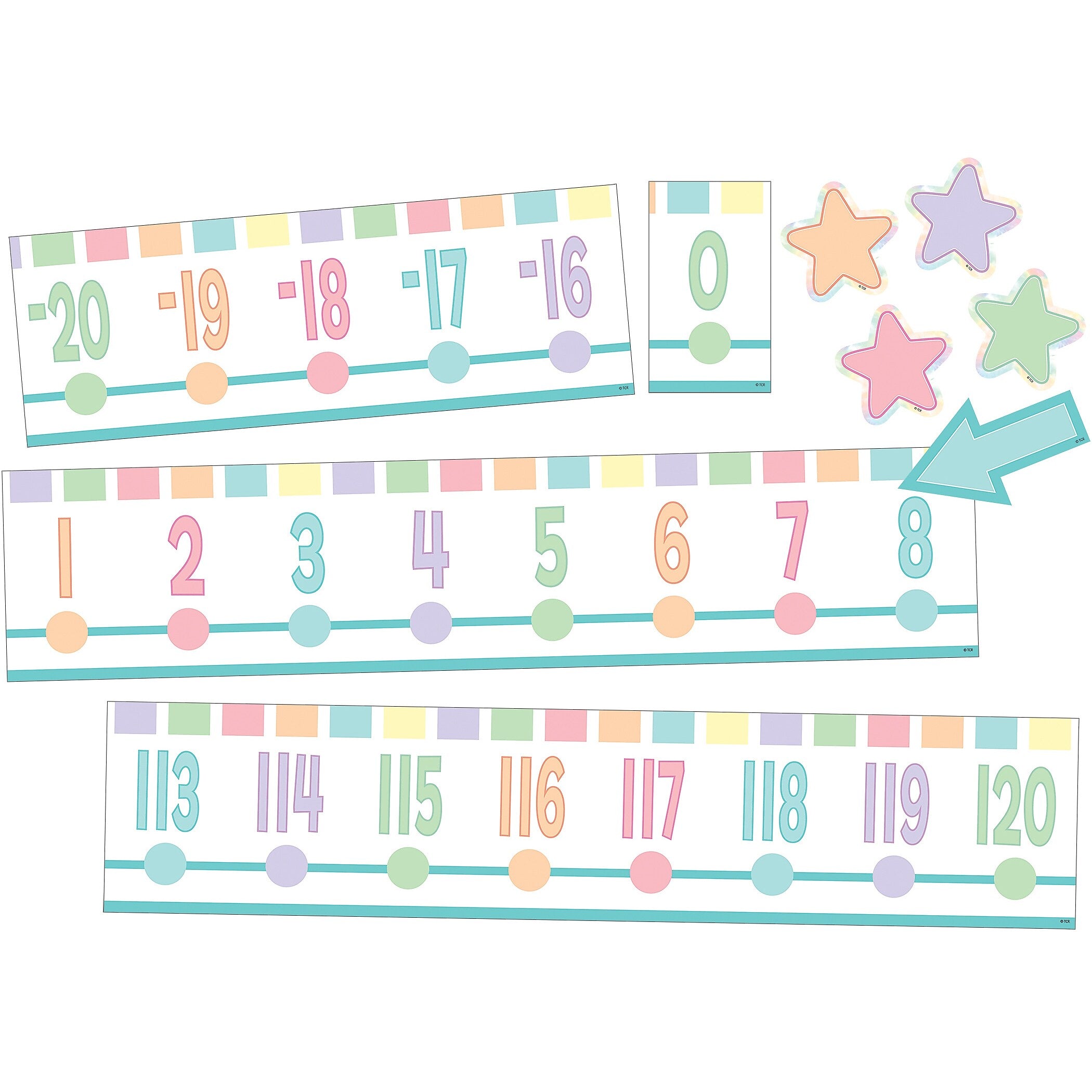 Teacher Created Resources Pastel Pop Numbers, Multicolored, 23/Set (TCR8446)
