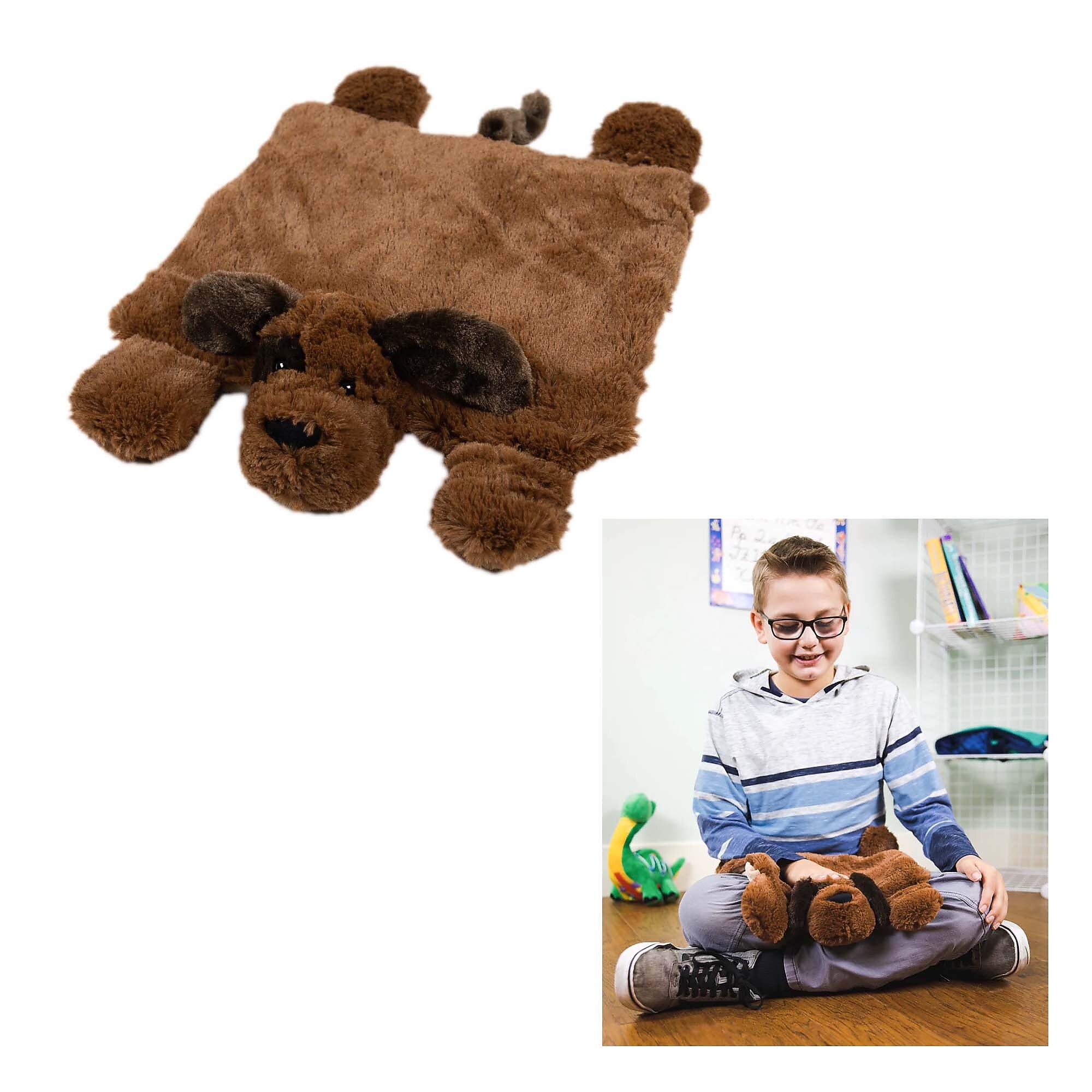 Bouncyband Washable Sensory Plush Lap Pad, Puppy, 15" x 14" (BBALPDO)