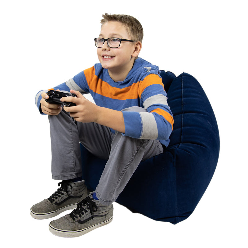 Bouncyband Comfy Cozy Peapod Inflatable Chair for Kids (BBAPDCHBU)