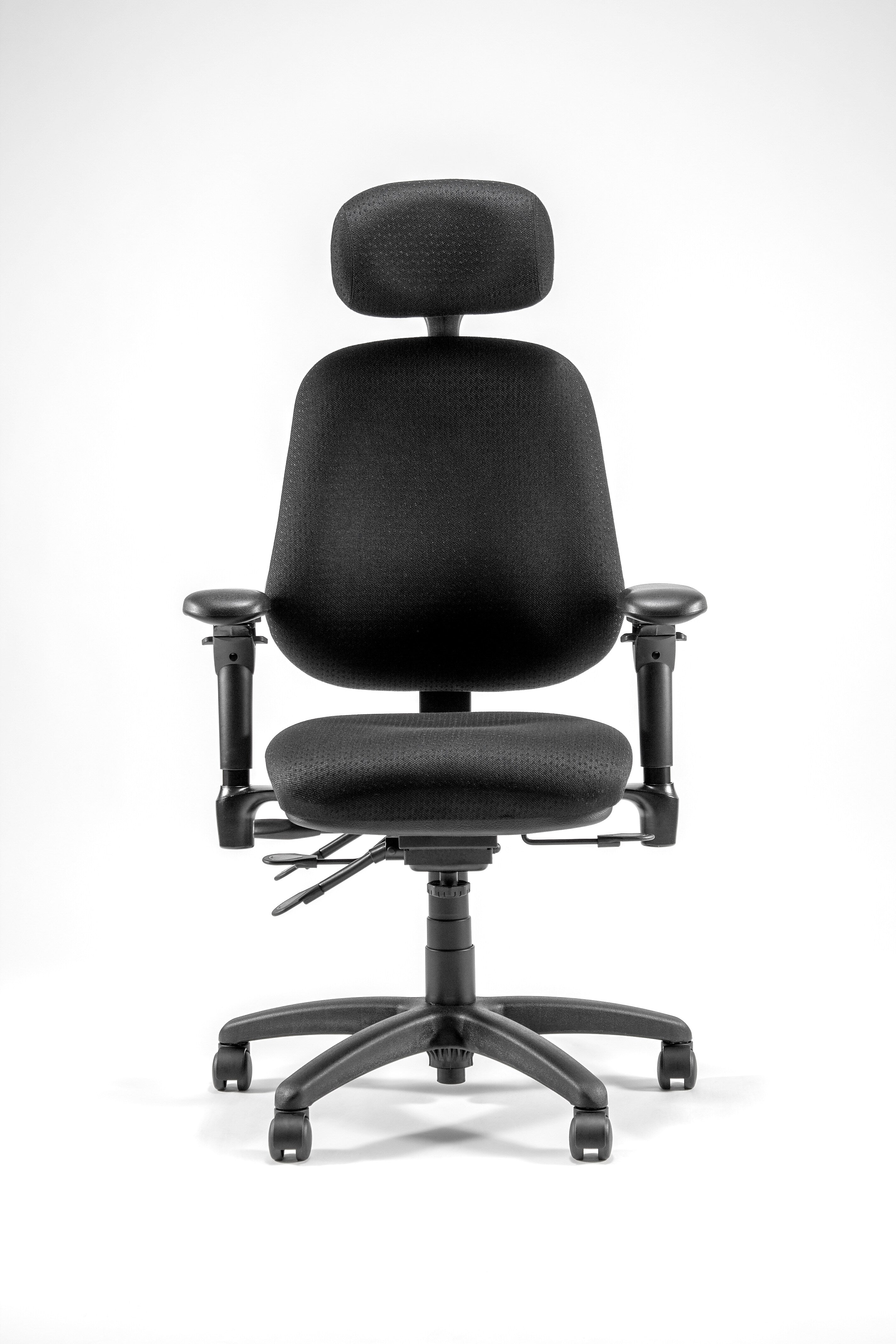 BodyBilt Fabric Petite Ergonomic Task Chair with Neck Roll, Black Fabric(J3406Y2PB7020ST)