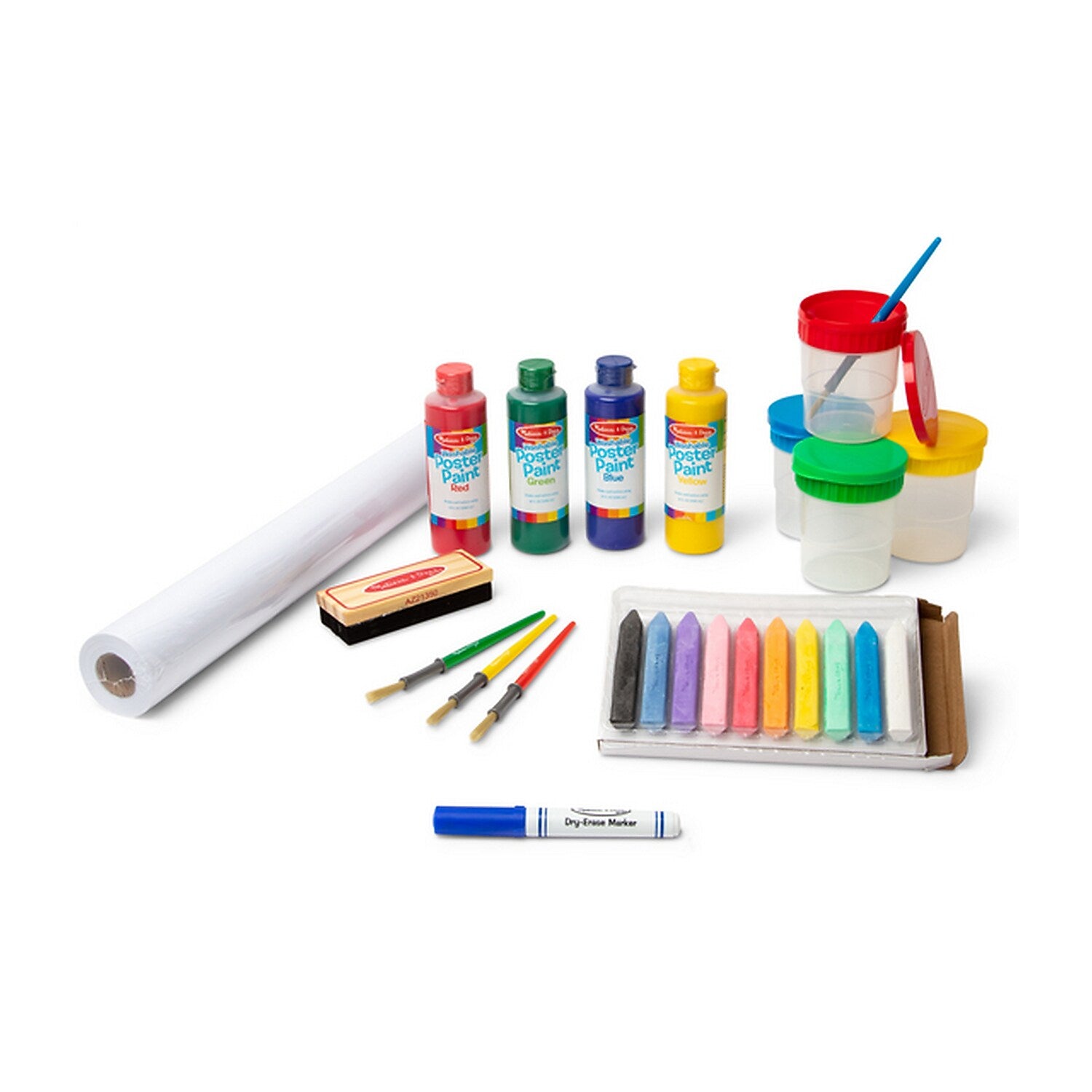 Melissa & Doug Easel Accessory Set with Double-Sided Magnetic Tabletop Easel (4145-2790-KIT)