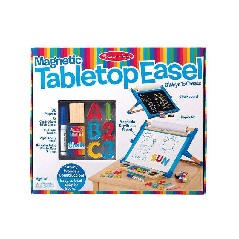 Melissa & Doug Easel Accessory Set with Double-Sided Magnetic Tabletop Easel (4145-2790-KIT)