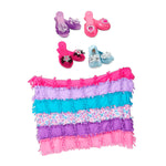 Melissa & Doug Dress-Up Shoes, Role Play Collection with Created by Me, Flower Fleece Quilt (8544-8561-KIT)