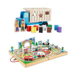 Melissa & Doug Shape-Sorting Dump Truck with Take-Along Town (9397-30141-KIT)
