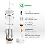 ASOBU Marina See-Through Triton Tumbler with Flexible Straw, 28 oz., White (ICT400)