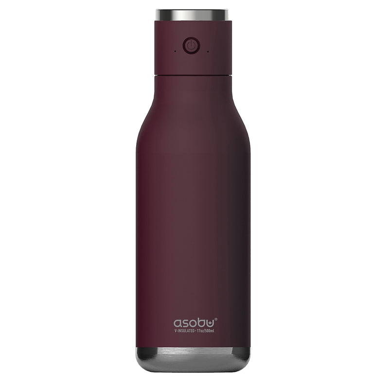 ASOBU Stainless Steel Vacuum Insulated Water Bottle, 17 oz., Purple (ADNANABT60BURG)