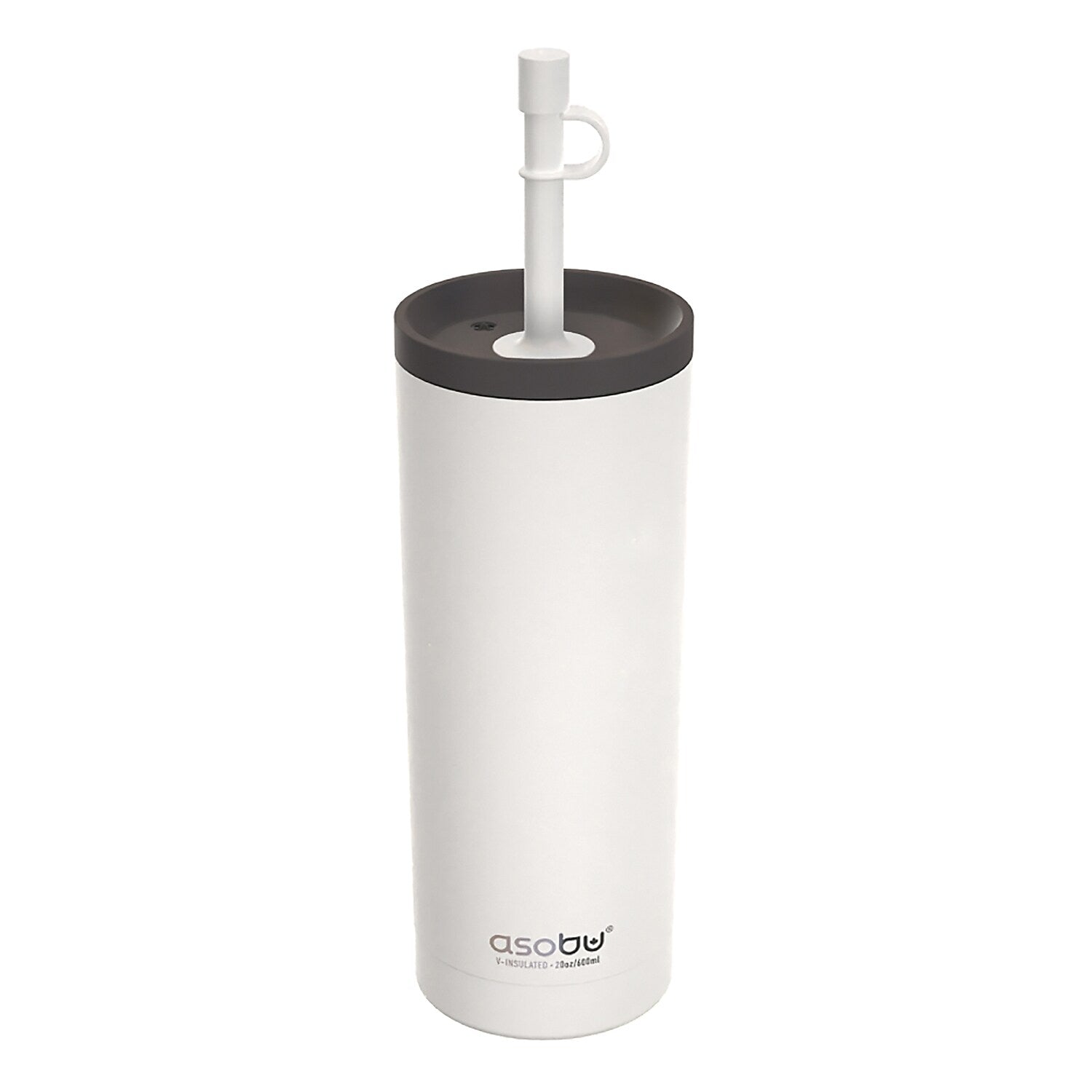 ASOBU Super Sippy Insulated Coffee Tumbler, 20 oz., White (NA-ICT200)