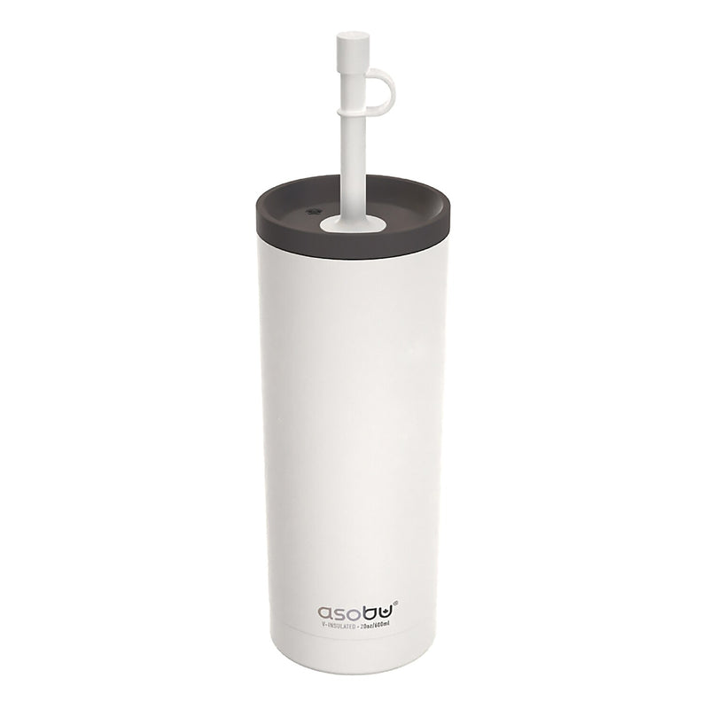 ASOBU Super Sippy Insulated Coffee Tumbler, 20 oz., White (NA-ICT200)