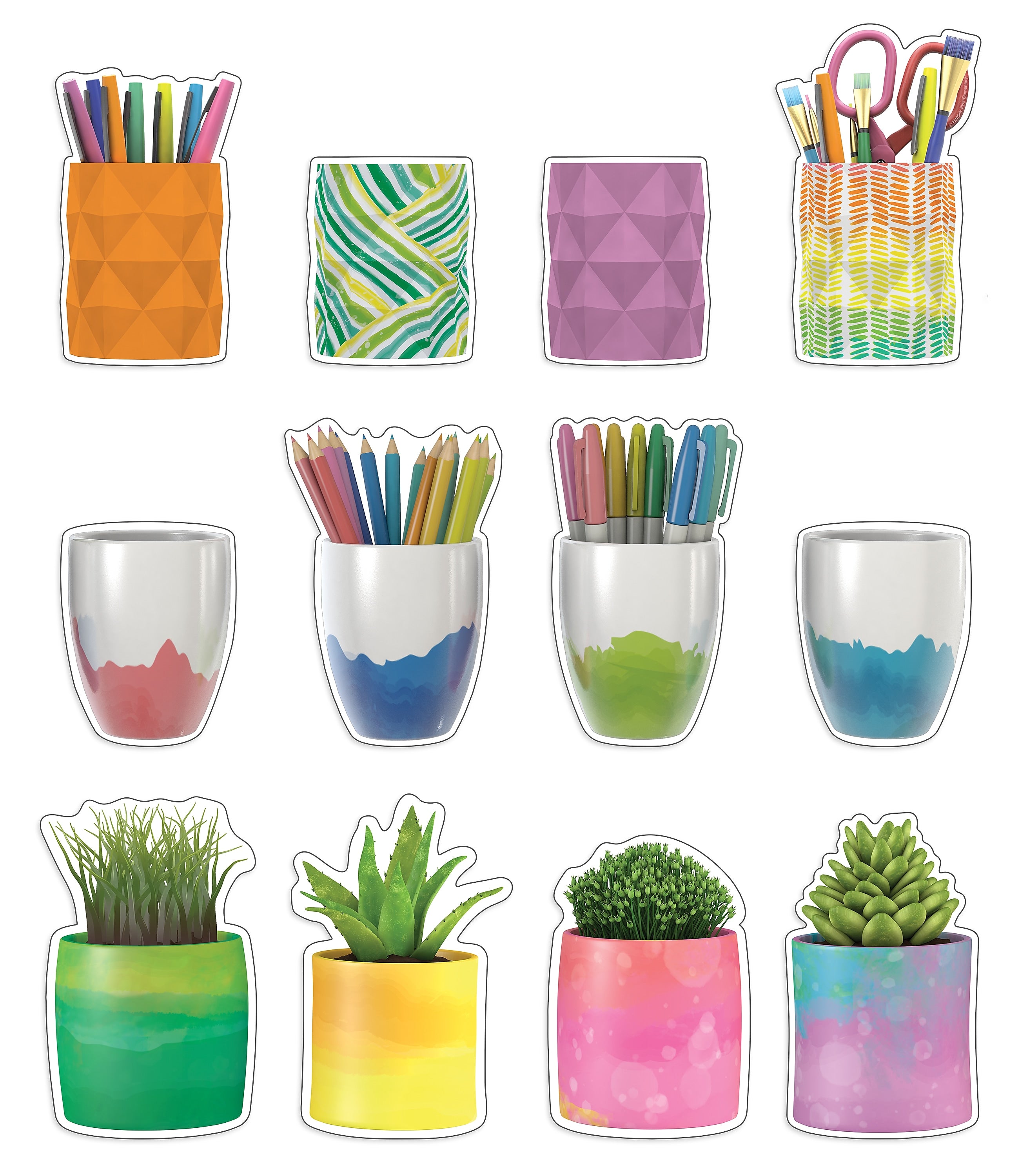 Carson-Dellosa Happily Ever Elementary Creatively Inspired Planters & Cups Cutouts