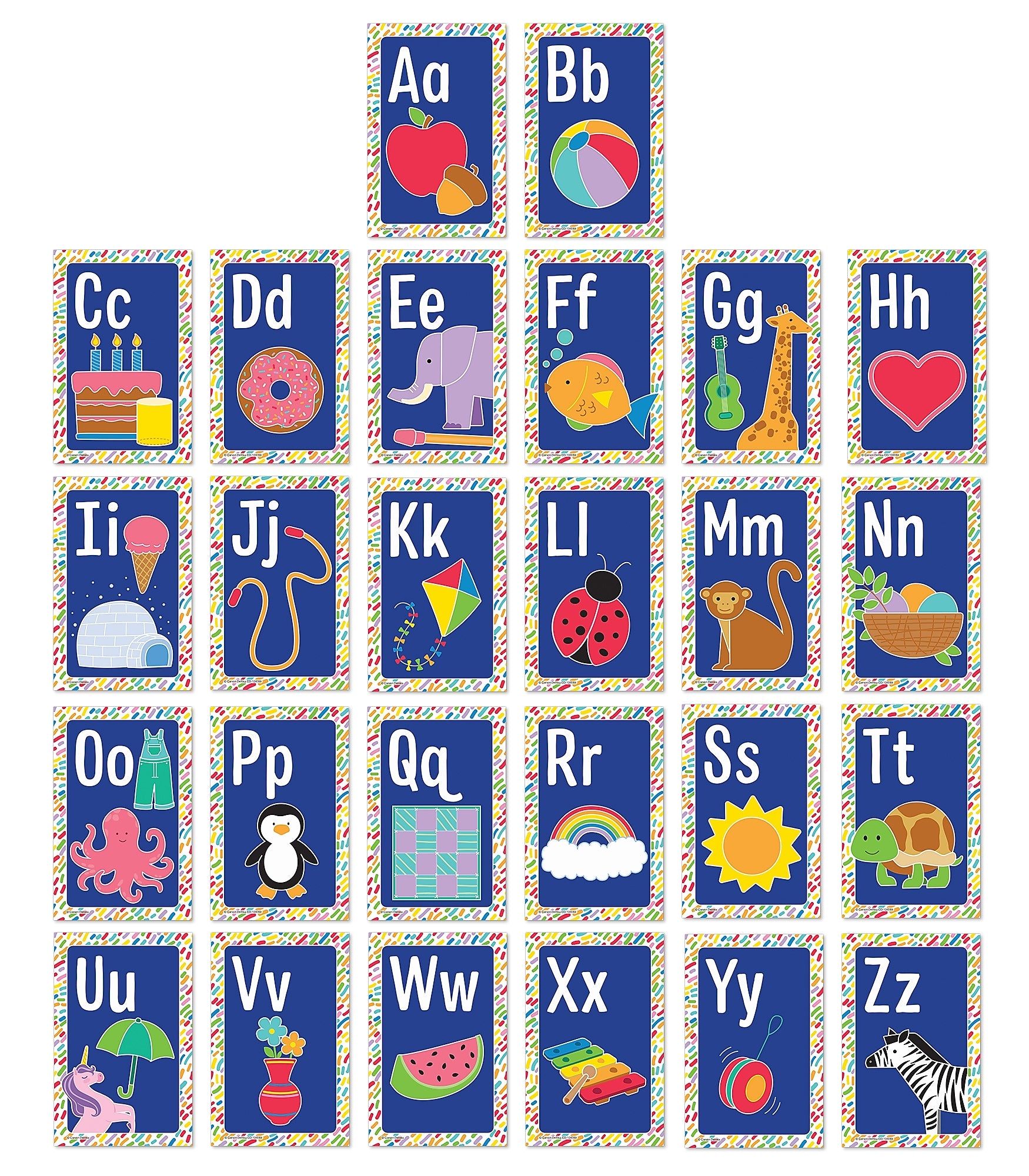 Carson-Dellosa Mini Posters: Alphabet Cards Poster Set
