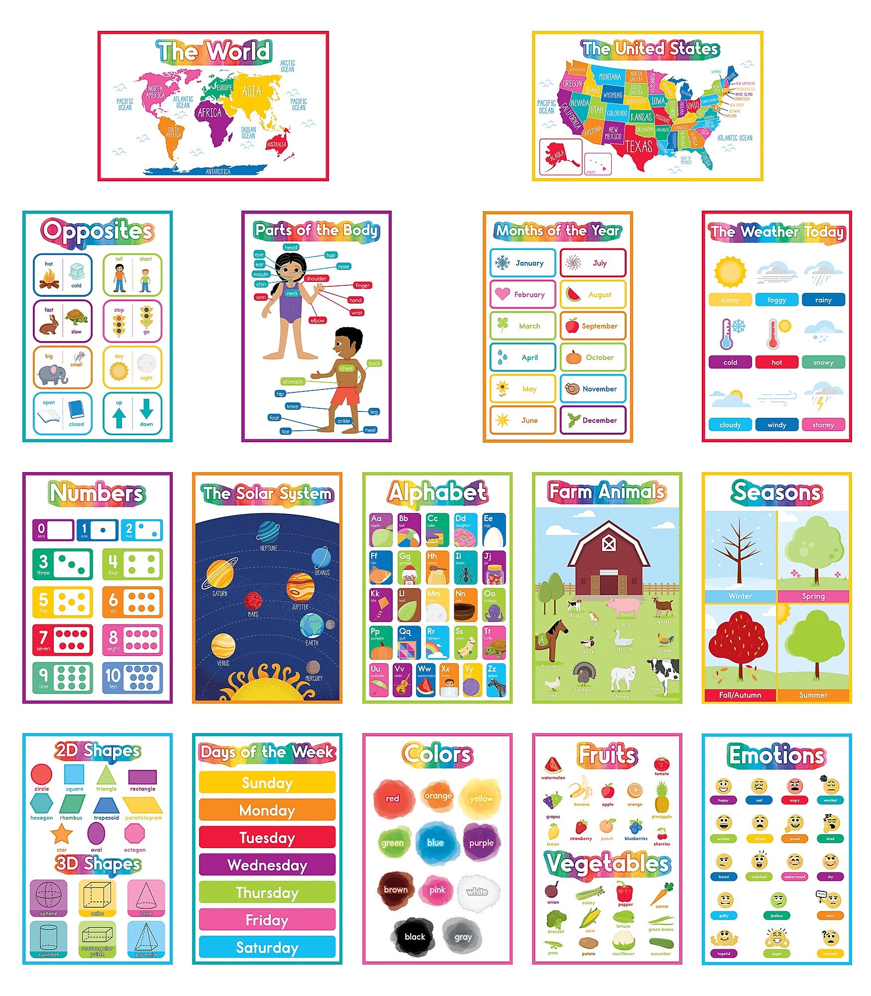 Carson-Dellosa Early Learning Posters