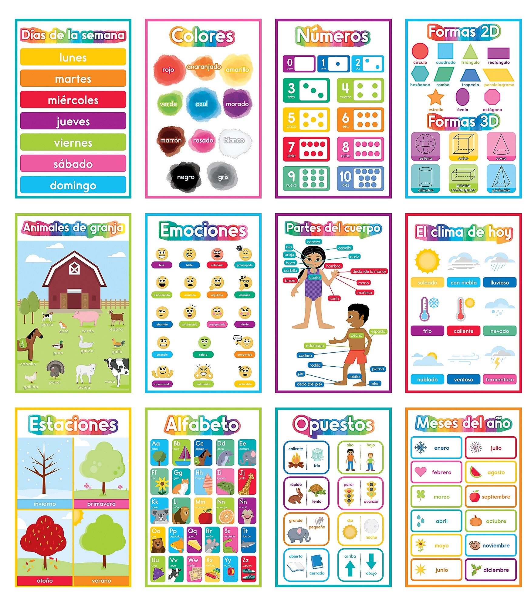 Carson-Dellosa Spanish Early Learning Posters