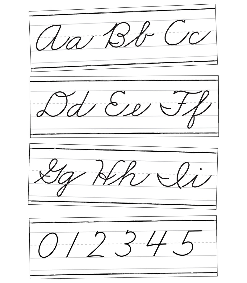 Carson-Dellosa Farmhouse Alphabet Line: Cursive Bulletin Board Set (110574)